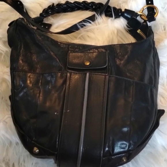 Chloe Handbags - CHLOE Black Leather Braided Strap Heloise Hobo Bag Purse